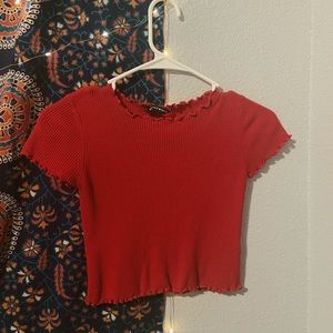 red brandy melville crop top